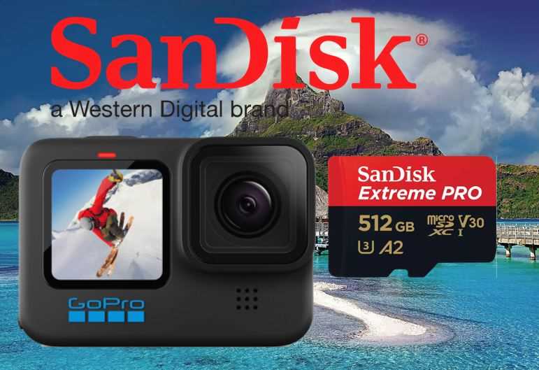 Een uitstekende micro SD kaart om te gebruiken in de GoPro Hero 10 is de SanDisk Extreme Pro micro SD kaart.