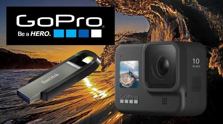 Zet je beelden over van de GoPro Hero 10 met geheugenkaart naar een SanDisk USB stick.